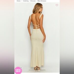 cream/yellow maxi dress